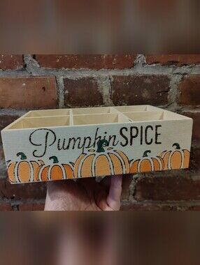 Pumpkin Spice Wooden Organizer - Handmade